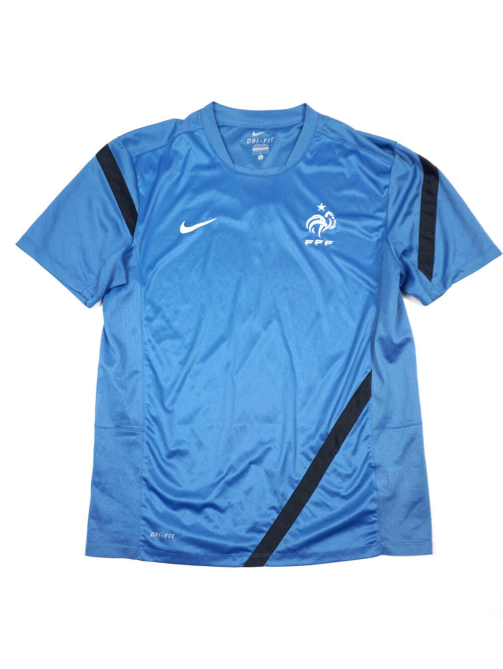 Nike France National Team Soccer Football Jersey Shirt Large 2011/2012 Blue